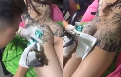 Poster of Xăm Khoả Thân Em Gái Mông Mẩy Nhìn Muốn Nhảy Vào Hiếp Luôn